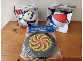 New Sporting Equipment - Frisbee, Basketball & Soccer Ball