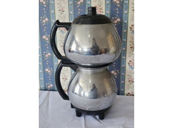 Vintage 1950s Mid Century Modern Sunbeam Coffeemaster C30C Chrome Vacuum Sealed 2 Part Coffee Maker