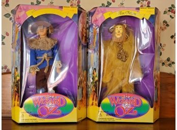 Two 1994 Unopened Wizard Of Oz 12' Figurines - Scarecrow & The Cowardly Lion