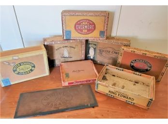 Vintage Cigar Box Lot - White Owl, Wait & Bond And More