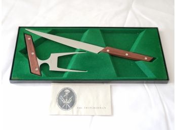 New Old Stock Vintage Mid Century Modern Trencherman Carving Set In Original Box