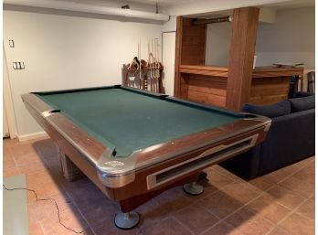 Brunswick American Pool Table With Cues, Balls, Stand Etc. PLEASANTVILLE - NY - PICK UP