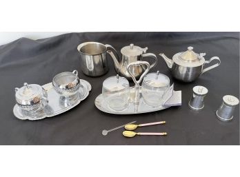 Group Of Silver Plate And Stainless Items