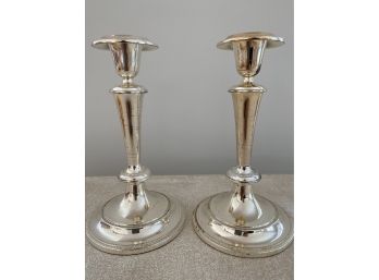 Candles Sticks Silver Plate Pair