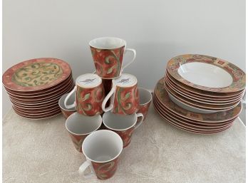 PTS International 'Catalina' Pattern Stoneware Made In Indonesia