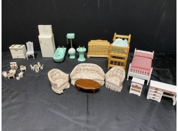 Group Of Doll House Furniture Made In France & China