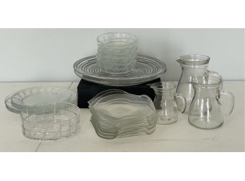 Group Of Glass Serving Items