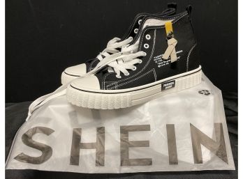 She & In Brand New Black High Top Sneakers Euro Size 40