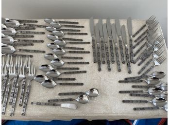 Group Of Forks, Spoons, Knives, Stainless Flatware Made In Japan