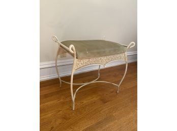 Metal Bench With Upholstered Seat