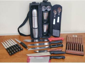 Kitchen Knives And Portable Beverage Picnic Pack - Hickory Hill Forge, Henckel, Victorinox And More