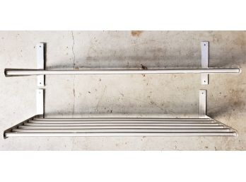 Pair Of IKEA Grundtal Brushed Stainless Wall Mount Shelves