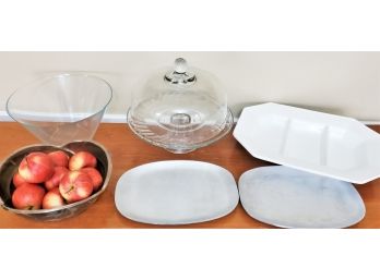 Serving Platters, Bowls, Cake Plate