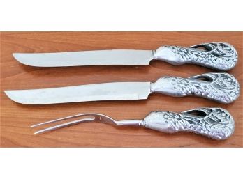 Thanksgiving Stainless Steel Figural Turkey Head Handled Carving Set
