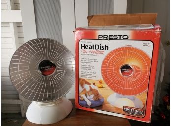 Presto Heatdish Parabolic Portable Heater With Illunintaged Foot Light