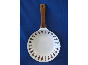 Vintage Mid Century Modern Catherine Holm Of Norway Brown And White Fry Pan / Skillet