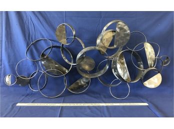 Large Vintage Mid Century Modern Style Wall Sculpture Circles