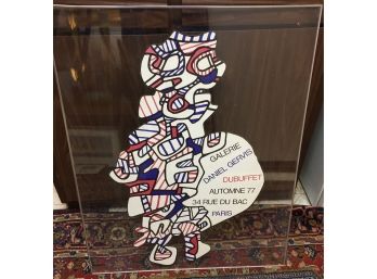 Original Lithograph Poster By Jean Dubuffet. Signed In The Plate .