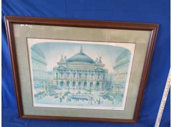 Rolf Rafflewski Signed And Numbered Paris Opera House Lithograph