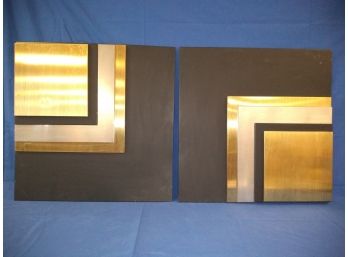 Pair Of Signed And Dated 1989 Curtis Jere Wall Panels