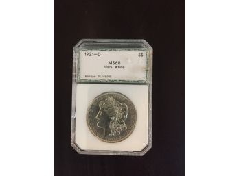 1921-D Morgan Silver Dollar MS-60 PCI