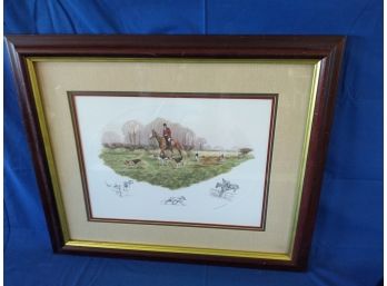 Niger Hemming Fox Hunt Pencil Signed Print