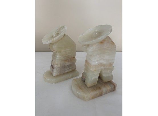 Pair Mexican Marble Bookends