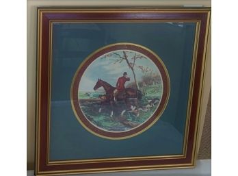 Custom Matted And Framed Hunt Print, Unsigned