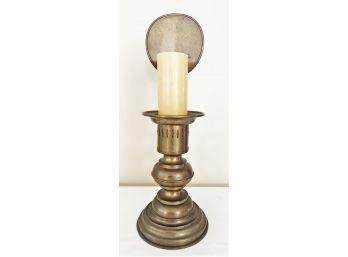 Interesting Tall Heavy Brass Candleholder