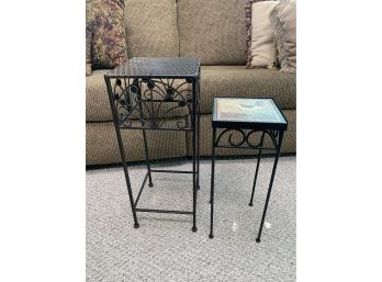 Two Decorative Metal Stands