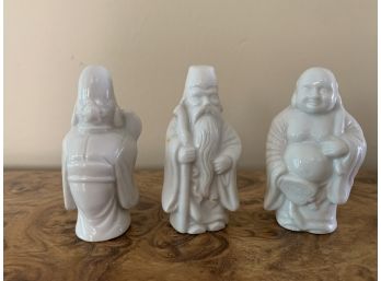 Three Porcelain Small Asian Figures