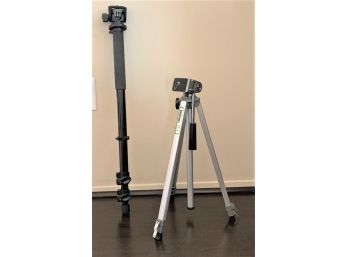 Two Tripods - Velbon HE-3 & Manfrotto 879B