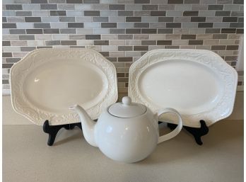 Winter White Serving Pieces