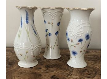 Set Of Three Lenox Vases