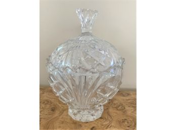 Polish Crystal Lidded Dish