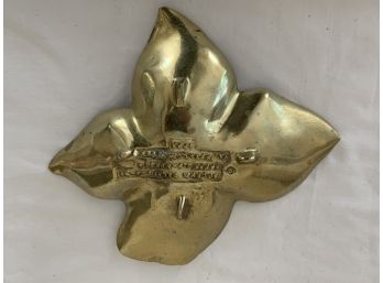 Heavy Brass Floral Form Dish