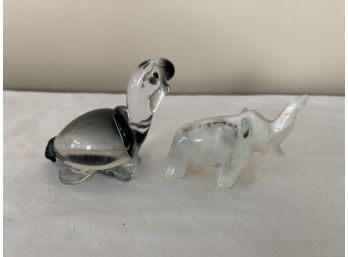 Small Crystal Seal & Quartz Elephant