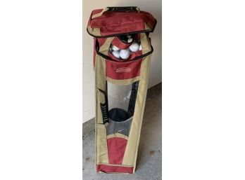 Rubbermaid Golf Bag Rain Protector With Used Golf Balls