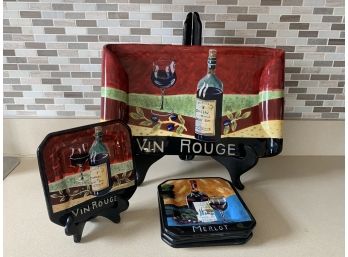 Vin Rouge By Rhonda Ahrens Serving Set