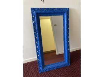 Blue Framed Decorative Mirror