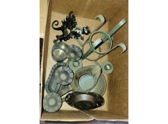 Metal Pieces Box Lot