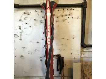 Vintage Fischer Cross-Country Skis 190cm With Poles