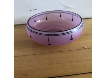 Purple Frosted Bowl With Decorative Edge