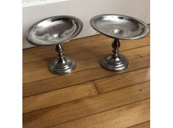 Wallace Pewter Pedestal Platters