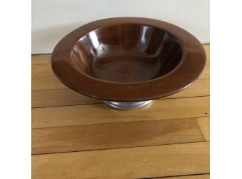 Vintage Hand Turned Mahogany Bowl