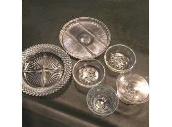 Assorted Glass Serving Pieces