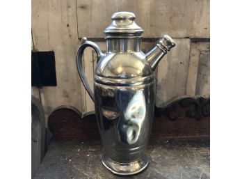 Solid Pewter Pot With Lid And Spout