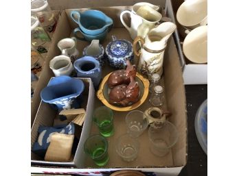 Vintage Ceramics And Glasses Box Lot