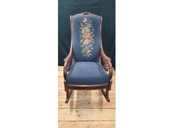 Embroidered Back Rocking Chair