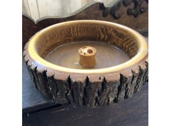 Wooden Bark Edge Bowl
